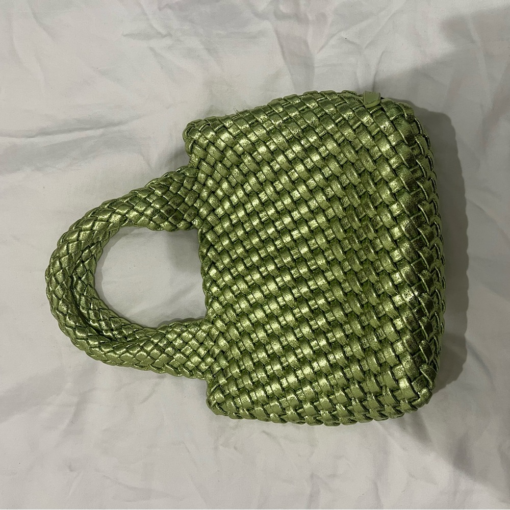 Chic Olive Woven Mini Bag